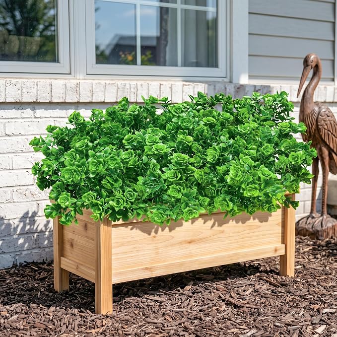 Artificial Fake Outdoor Plants for Spring Summer Decoration, 12 Bundles Fake - Image 3