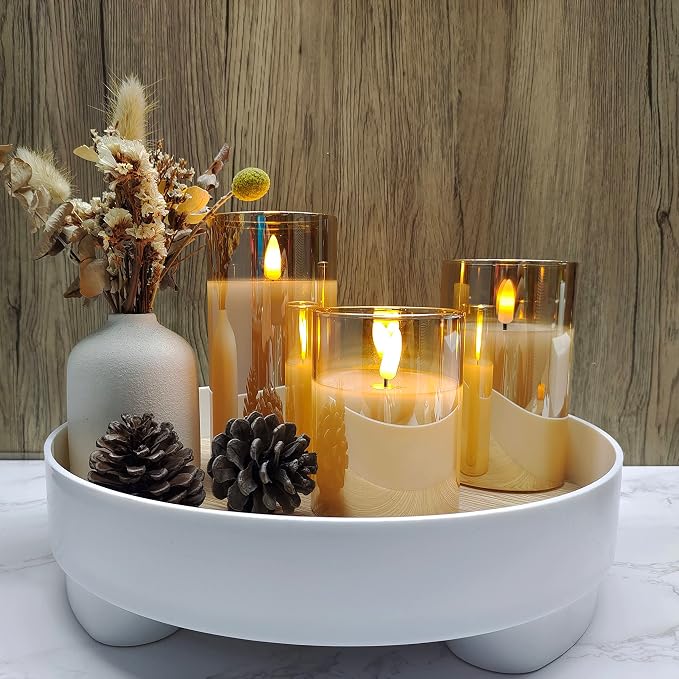 Tyawon Glass Battery Operated LED Flameless Candles - Image 3
