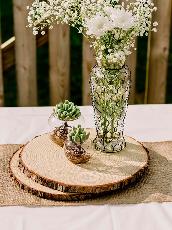 Set of 11-13 inch Wood Slices for centerpieces! Wedding centerpieces, Wood - Image 3