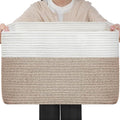 Optish 75L Large Woven Blanket Basket, Storage Basket by Optish