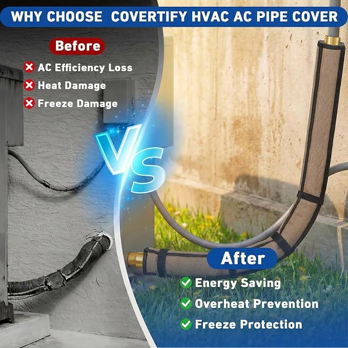 5 Layers HVAC Copper AC Line Pipe Insulation Cover Outdoor 6ft x 10.2in - Image 5