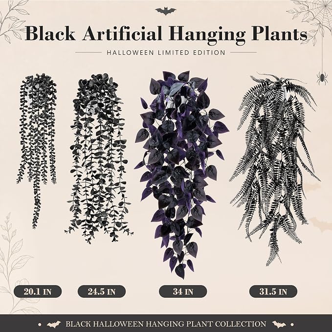 Der Rose 4 Pcs Fake Hanging Plants - Image 3