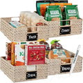 Best Choice Products Set of 4 16x12in Large Water Hyacinth Pantry Baskets by Unknown