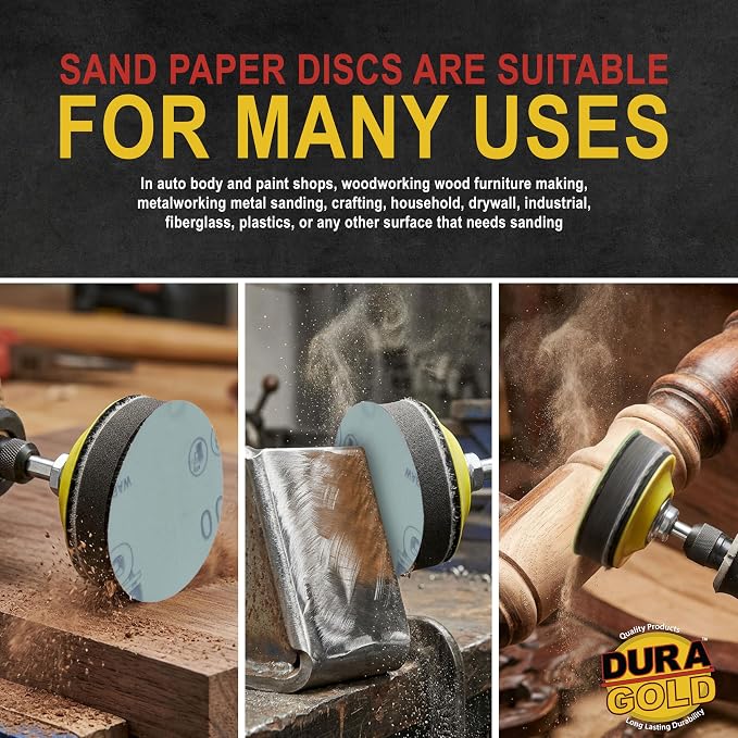 Dura-Gold Premium 3" Gold Hook & Loop Sanding Discs - Image 6