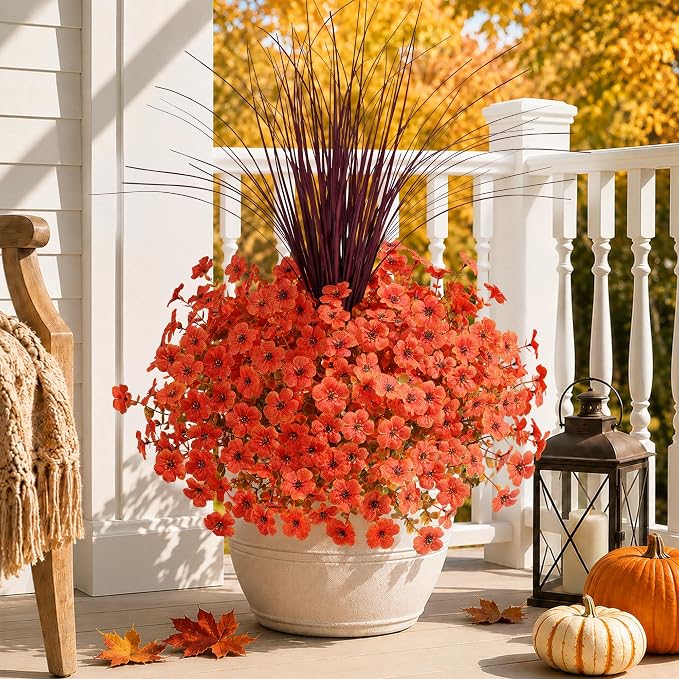 Artificial Fall Flowers Faux Mums - Image 7