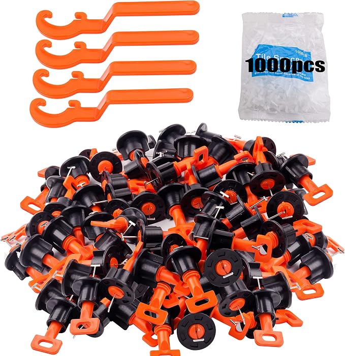 Tile Leveling System Kit with 200pcs Tile Leveler | 4 Special Wrenches & by fleetise