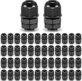 QILIPSU 50pcs 1/4" NPT Cable Gland Waterproof IP68 Nylon Cable Pass Through by QILIPSU