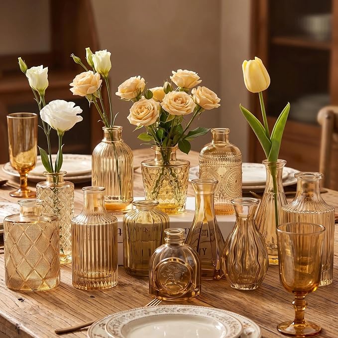 Mini Bud Vases Centerpieces for Tables, Small Flower Vases Suitable for - Image 4