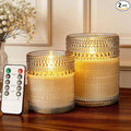 Dotted Glass Flameless Candles by Velsyn