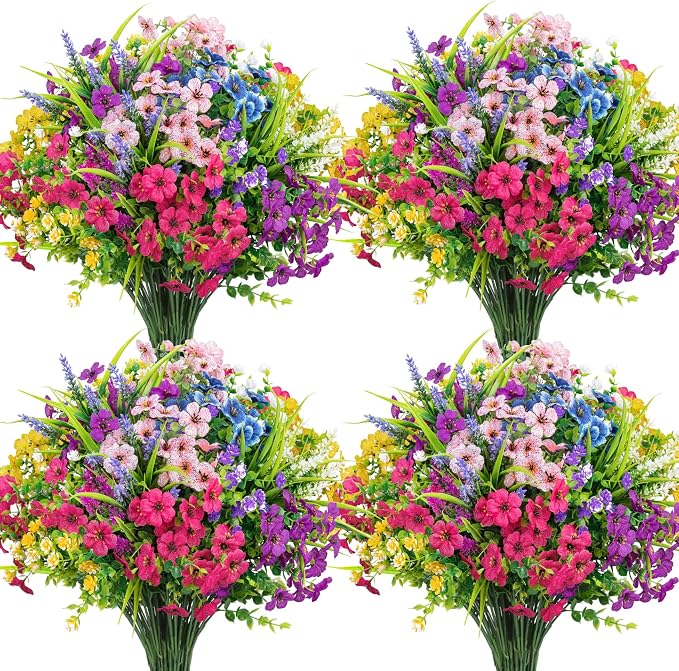 24 Pcs Mixed Artificial Flowers by OuddyDecor