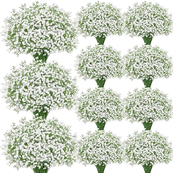 30Pcs Babys Breath Artificial Flowers, Baby Breath Flowers Artificial Bulk | by Yastouay