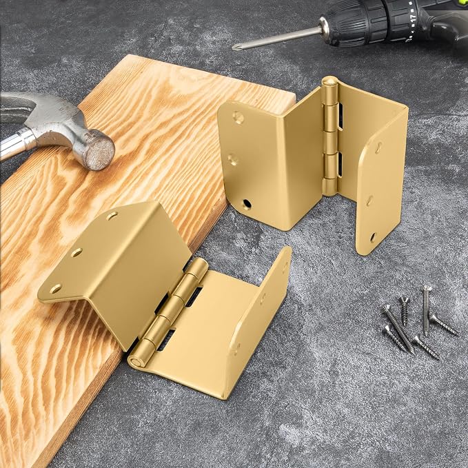 6 Pack Gold Offset Hinges 3.5 Inch Expandable Door Hinges Heavy Duty - Image 5