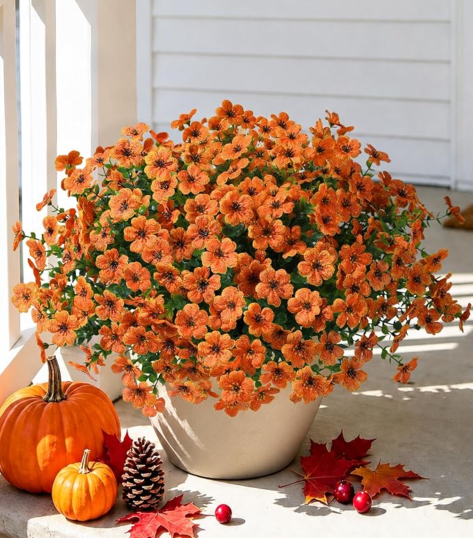 florisso Artificial Fake Fall Mums Flowers Plants by florisso