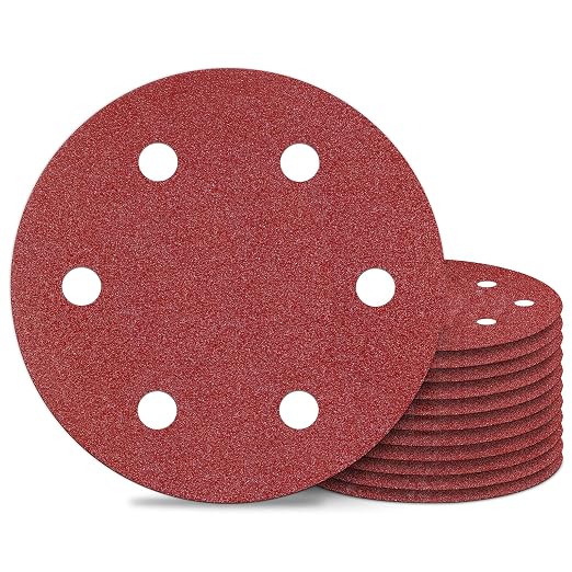 Awutzut 9 Inch 6 Hole Sanding Discs 60 Grit Hook and Loop by Awutzut