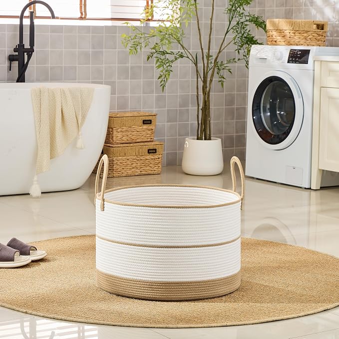 KAKAMAY Large Blanket Basket - Image 6