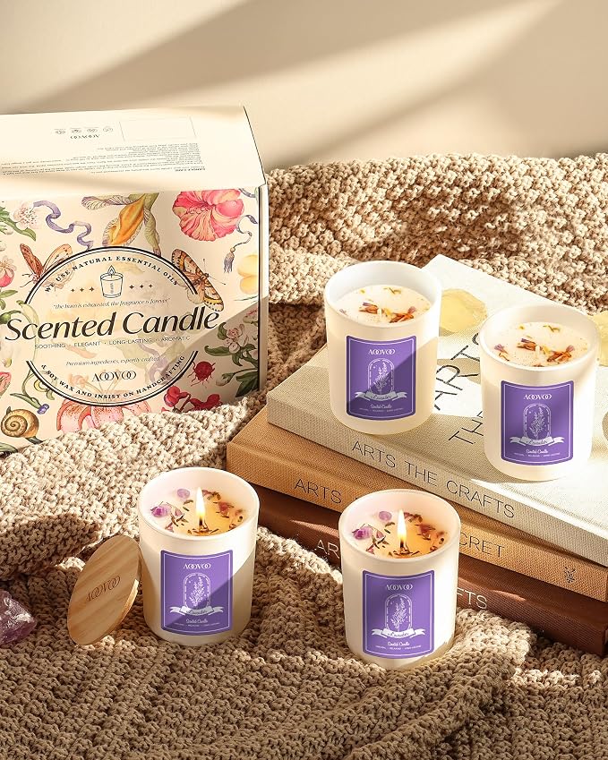 AOOVOO Lavender Candles Set for Women - Image 7