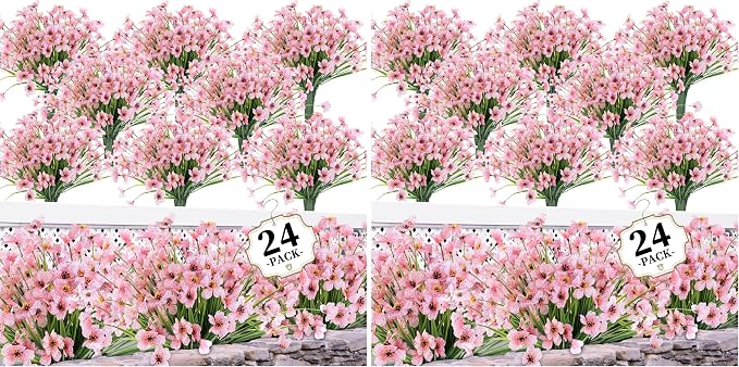 ColoPlay 24 Peach Bundles Artificial Flowers by ColoPlay