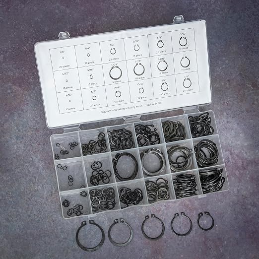 NEIKO 50458A Snap Ring Shop Assortment | 300 Piece Retaining Ring Set | 18 - Image 6