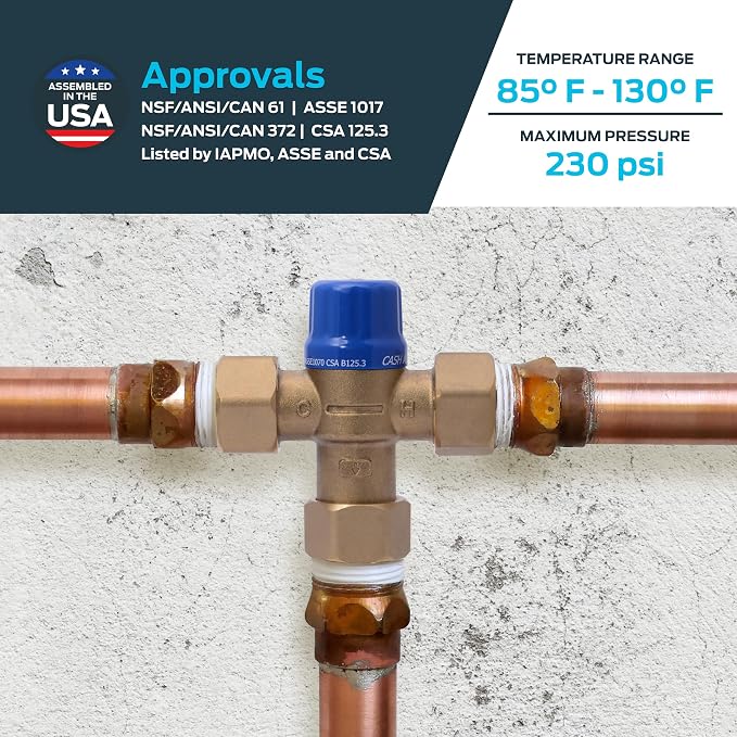 Cash Acme 3/4 Inch HG110-D FNPT Thermostatic Mixing Valve - Image 4