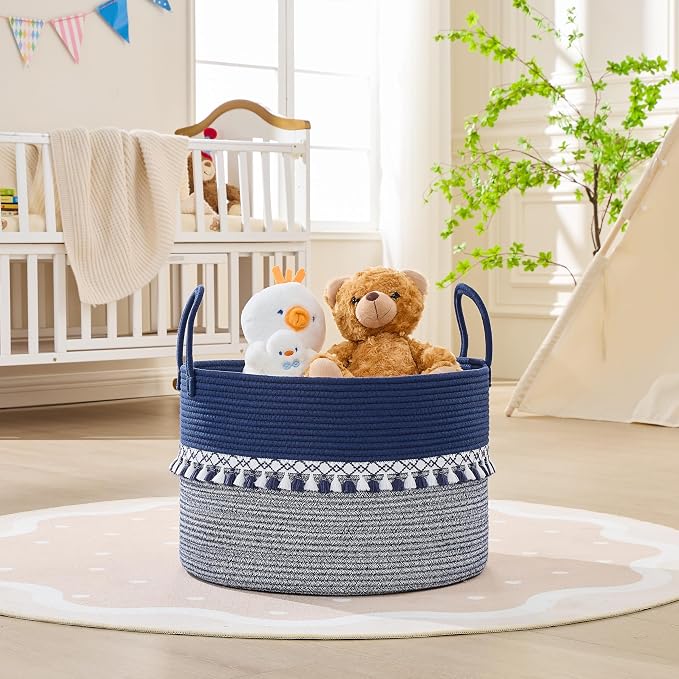 KAKAMAY Large Blanket Basket - Image 2