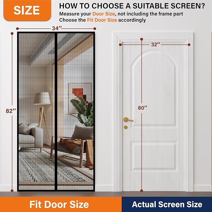 Magnetic Screen Door, Door Screen Magnetic Closure-Keeps Bugs Out Let Breeze in - Image 2