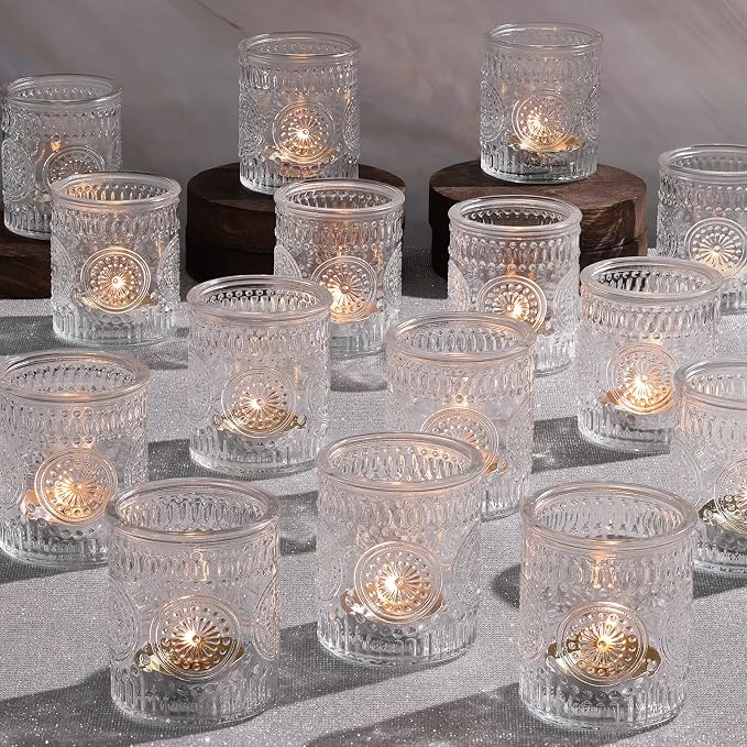 30 Pcs Clear Votive Candle Holders by DEVI