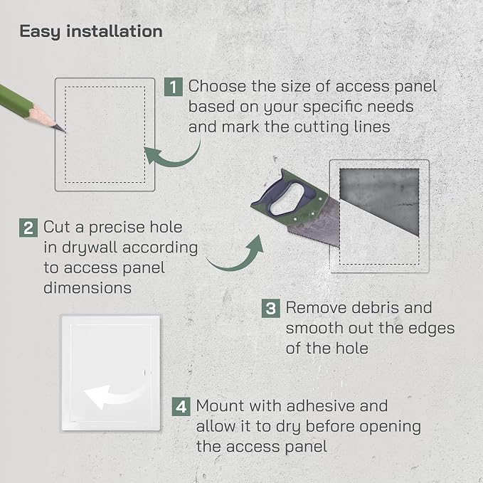 Vent Systems Access Panel for Drywall 10 x 12 Inch - Image 4