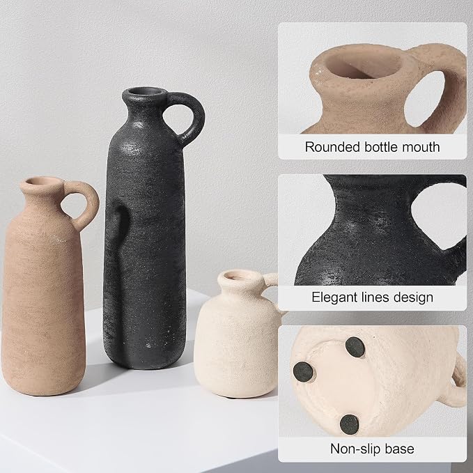 Ceramic Vase Set, Decorative Vases - Image 2