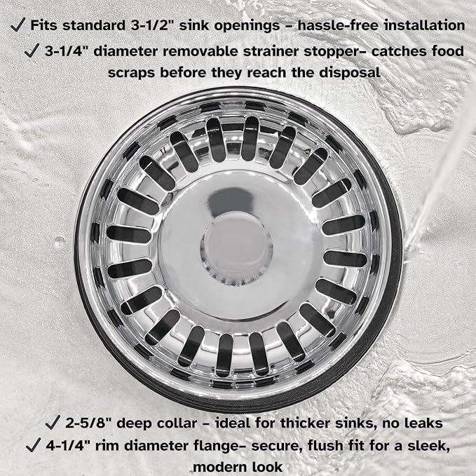 Westbrass D2082S-26 3-1/2" Extra-Deep Collar Kitchen Sink Waste Disposal Flange - Image 9