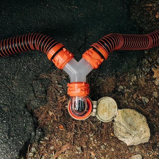 Camco RhinoFLEX Camper/RV Wye Sewer Hose Fitting Features 360Degree Swivel Ends - Image 4