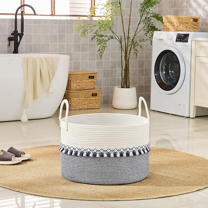 KAKAMAY Large Blanket Basket - Image 6