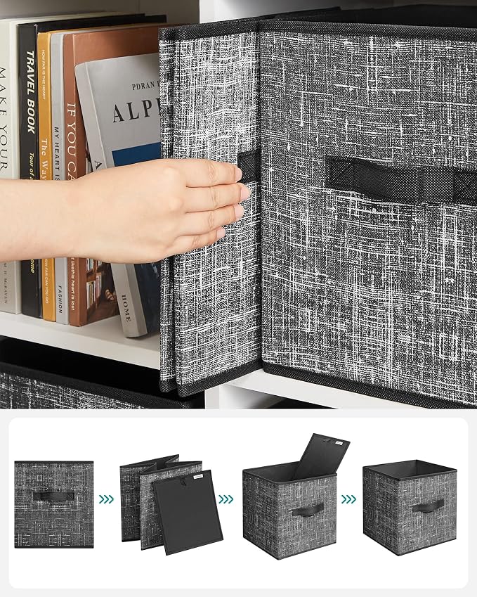 SONGMICS Storage Cubes, 11-Inch Foldable Closet Organizers | Non-Woven Fabric - Image 6