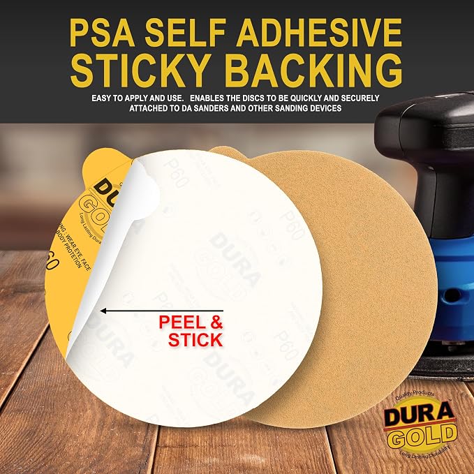 Dura-Gold Premium 6" Gold PSA Sanding Discs - Image 3