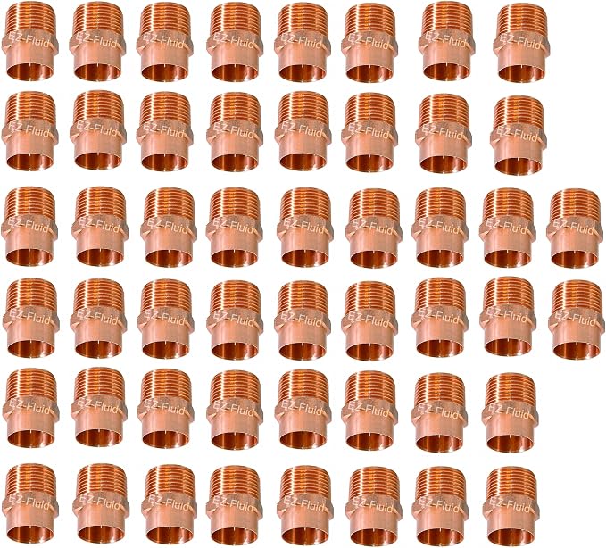 EZ-FLUID Plumbing 3/4" C X MIP LF Copper Male NPT Adapter Pressure Copper by EZ-FLUIDPlumbingProducts