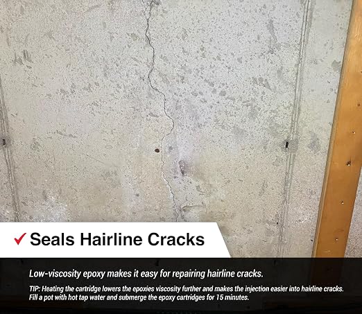 Epoxy Concrete Crack Repair Kit – Low-Viscosity Epoxy Injection - Image 5