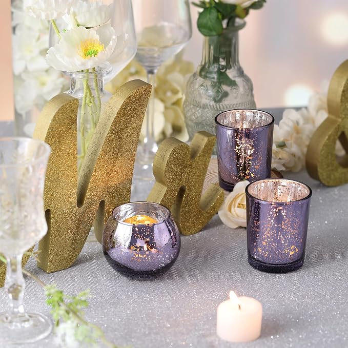 12 Pcs Assorsted Purple Votive Candle Holders - Image 6