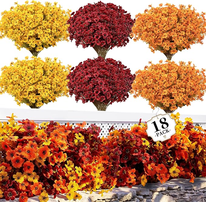 ColoPlay 18 PCS Artificial Mums by ColoPlay