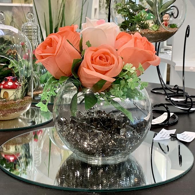WGV Bowl Glass Vase, Diameter 6", Height 4.5", Open Width 4", 1 Piece - Image 5