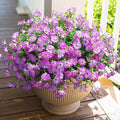 Artificial Flowers for Outdoors Fake Plants Outside Decoration, 12 Bundles Silk by HyeFloraartificialflowers