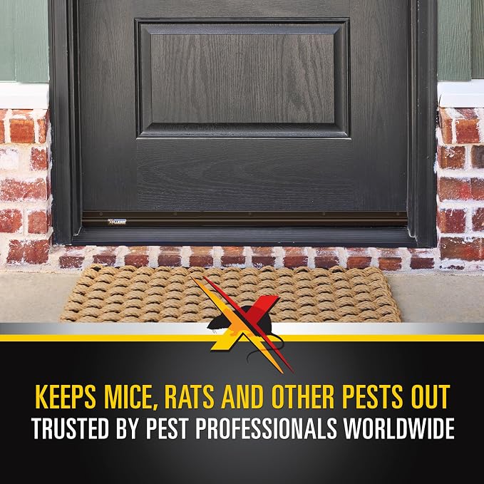 Xcluder 36" Low-Profile Door Sweep, Dark Bronze 2-Pack – Seals Out Rodents & - Image 2