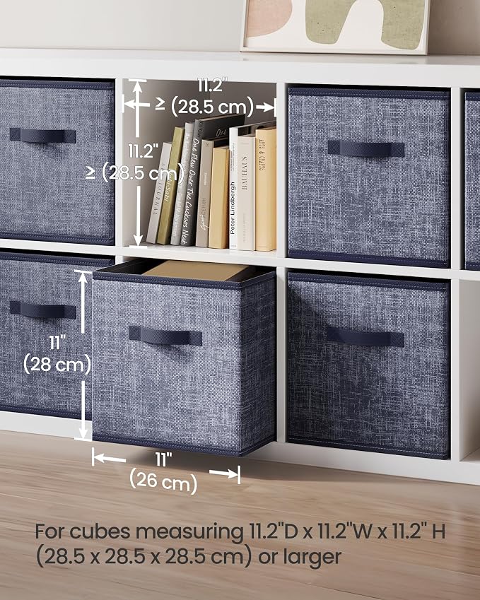 SONGMICS Storage Cubes, 11-Inch Foldable Closet Organizers | Non-Woven Fabric - Image 3