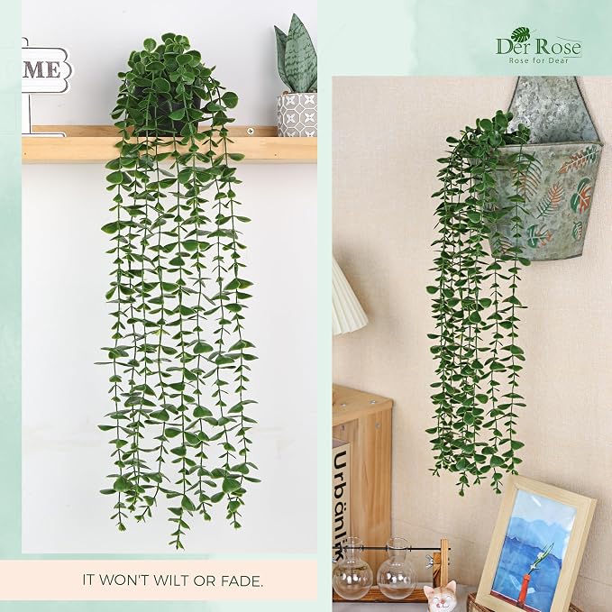 Der Rose 24.8" Fake Eucalyptus Hanging Plant - Image 4