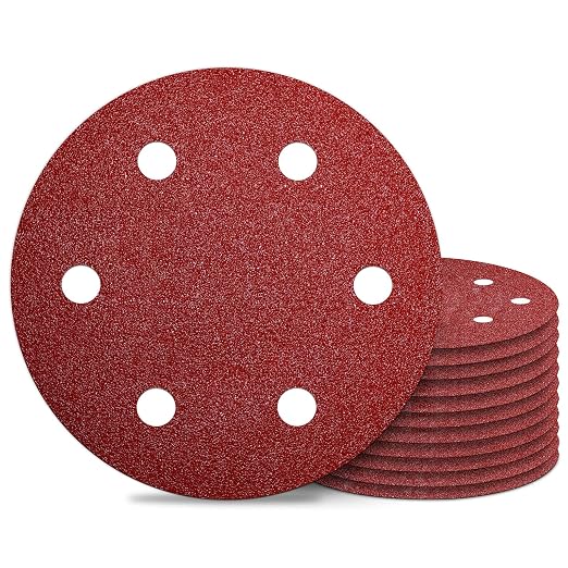 Awutzut 9 Inch 6 Hole Sanding Discs 40 Grit Hook and Loop by Awutzut