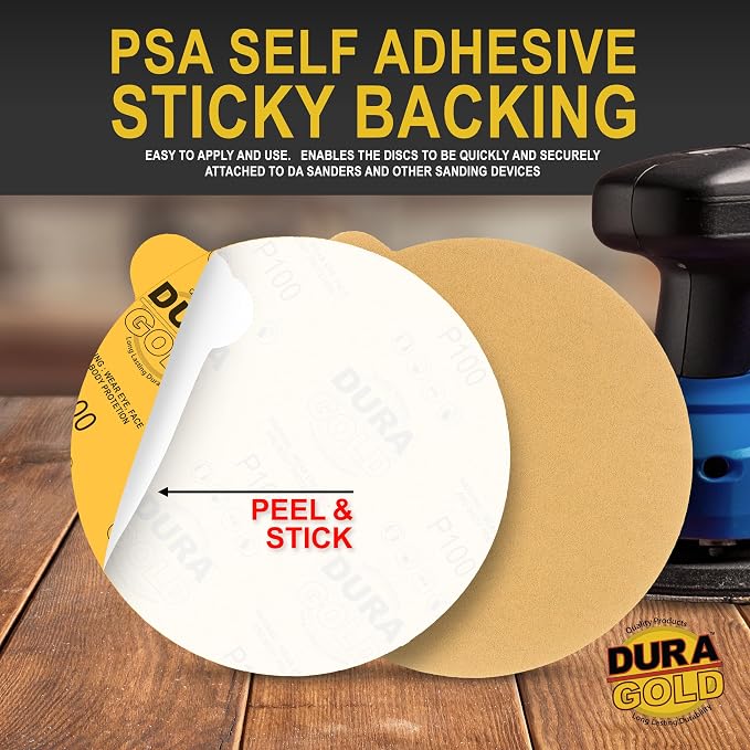 Dura-Gold Premium 6" Gold PSA Sanding Discs - Image 3