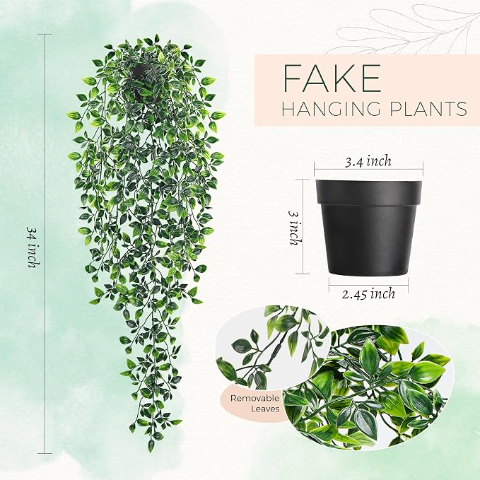 Der Rose 34" Artificial Mandala Vine Hanging Plant - Image 3
