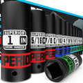 12 Piece 1/2" Drive Impact Socket Set, 3/8" by Aiourx