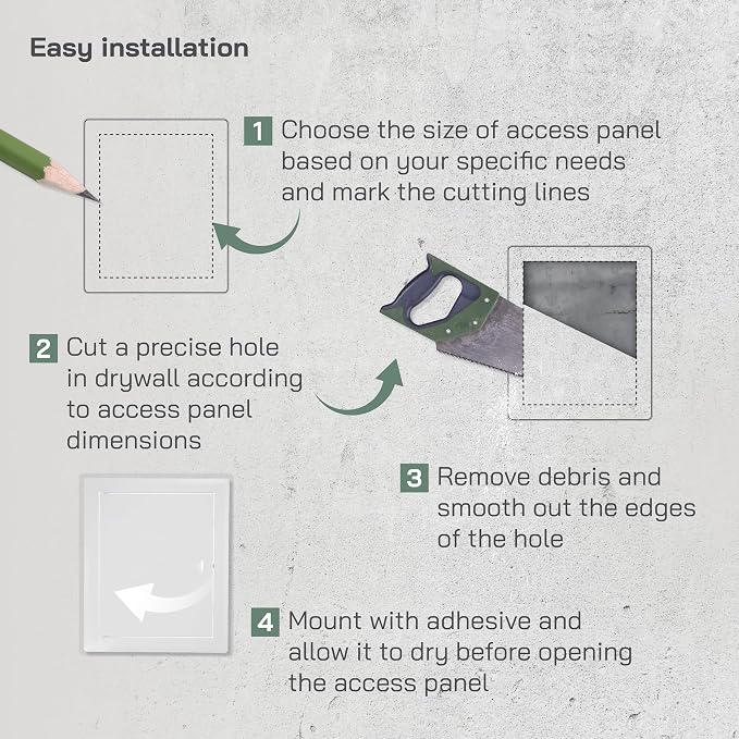 Vent Systems Access Panel for Drywall 8 x 10 Inch - Image 4