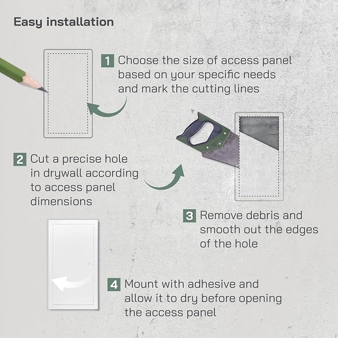 Vent Systems Access Panel for Drywall 10 x 20 Inch - Image 4