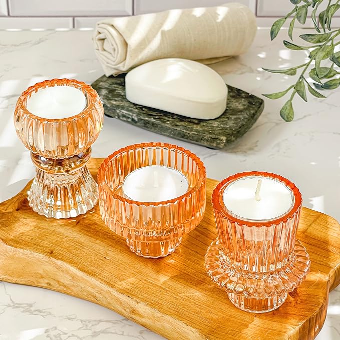 Kate Aspen Glass Taper Candle Holder Set of 6 - Image 2