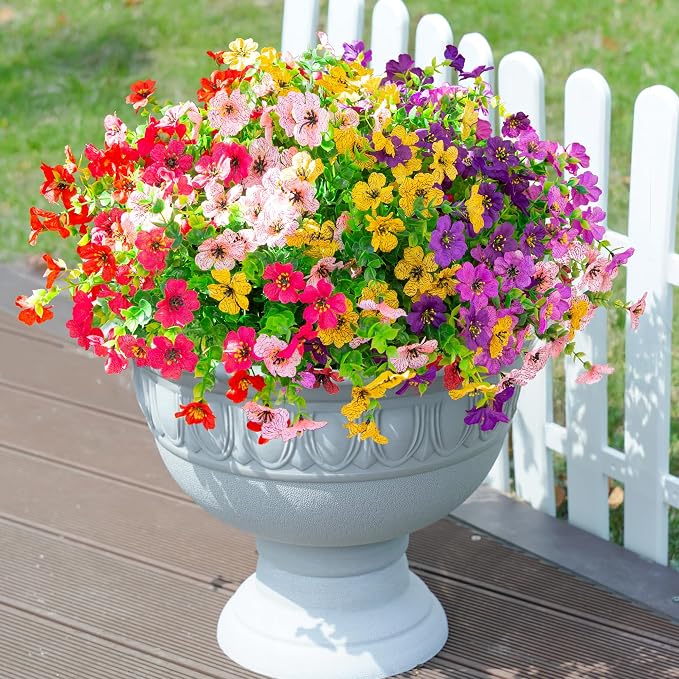 florisso Artificial Flowers for Outdoors Daisy 12 Bundles for Home Decor | Faux by florisso
